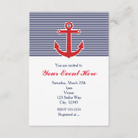 Einladung zum Roten Anker Nautic Blue & White Stri