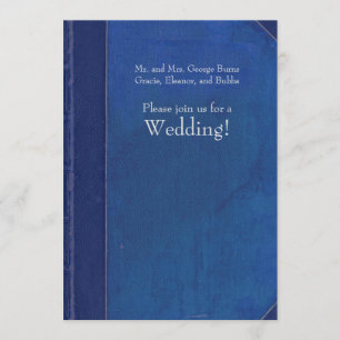 Einladung zum "Royal Blue Vintag Book Wedding"