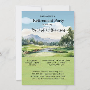 Einladung zum Ruhestandsparty-Golf-Thema
