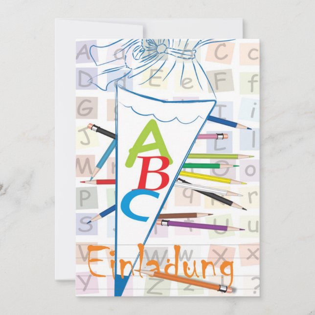 Einladung zum Schulanfang (Vorderseite)