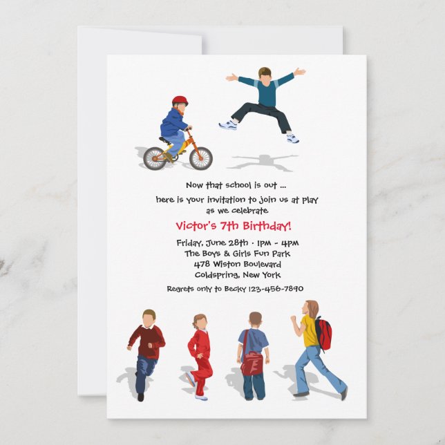 Einladung zum Schuljahr (Vorderseite)