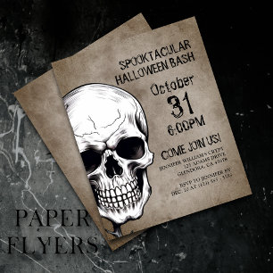 Einladung zum Schwarzen Halloween-Party Flyer