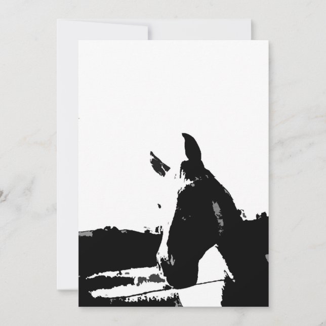 Einladung zum Schwarzen und Weißen Pferd (Vorderseite)