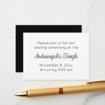 Einladung zum Sealing Minimalistische Black Script