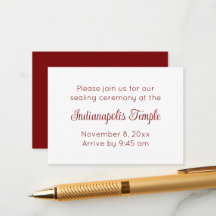 Einladung zum Sealing Minimalistischer Red Script