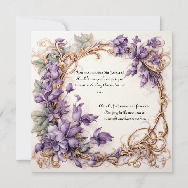 Einladung zum Silvester (Vorderseite)