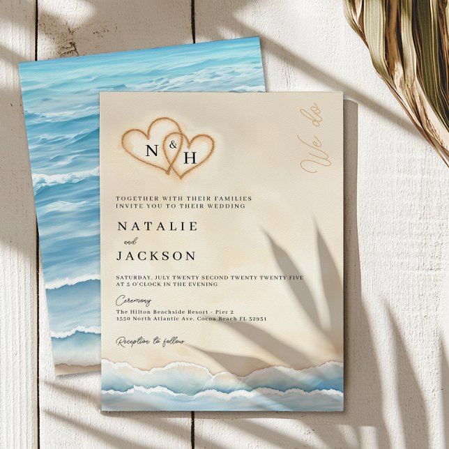 Einladung zum Sonnenbaden (Coastal Beach Wedding Invitation)