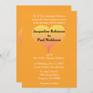 Einladung zum Sonnenuntergang Herzenshochzeit