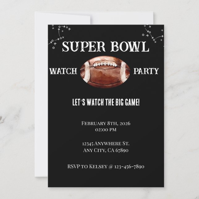 Einladung zum Super Bowl (Vorderseite)