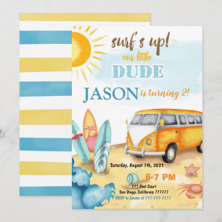 Einladung zum Surfen am Geburtstag