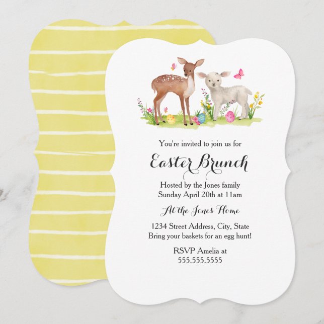 Einladung zum Sweet Deer Sheep Oaster (Vorne/Hinten)