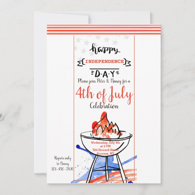 Einladung zum Tag der Unabhängigkeit (Vorderseite)