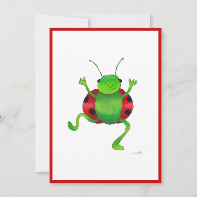 Einladung zum Tanzen "ladybug" (Vorderseite)