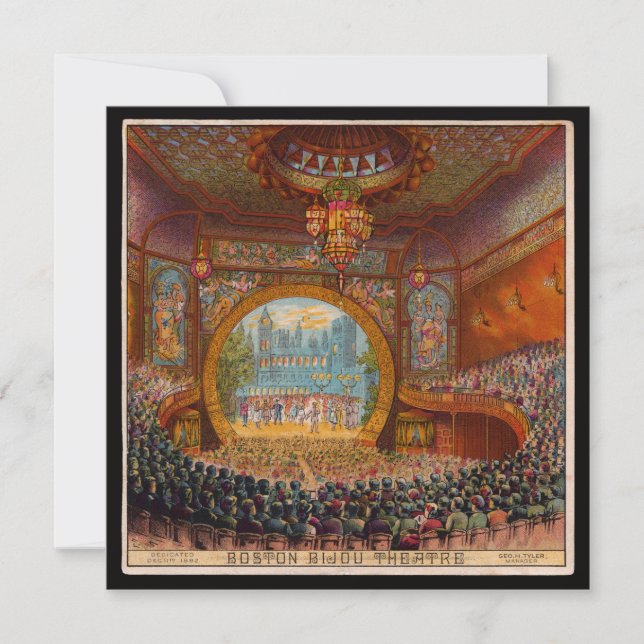Einladung zum Theater Boston Bijou (Vorderseite)