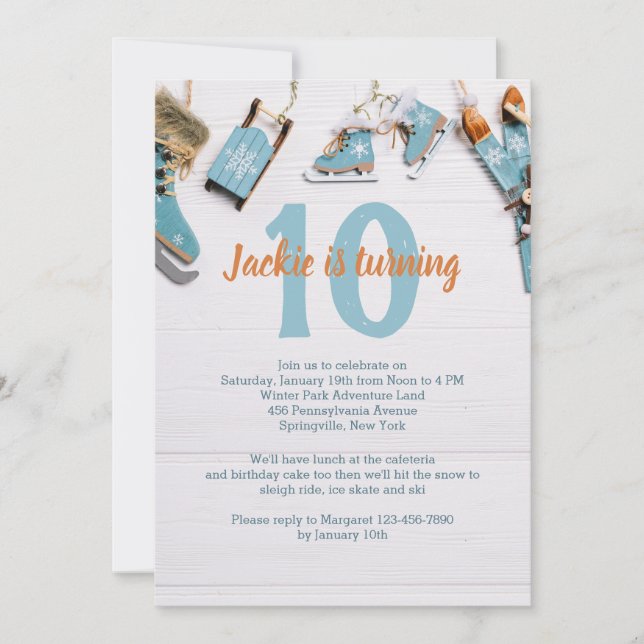 Einladung zum Thema Eissport und Schneesport (Vorderseite)