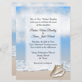 Einladung zum Thema Hochzeit am Strand
