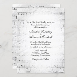 Einladung zum Thema Hochzeit mit traditioneller No