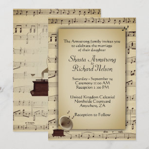 Einladung zum Thema Hochzeitsmusik