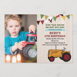 EINLADUNG ZUM TRACTOR-GEBURTSTAG FÜR JEDES ALTER