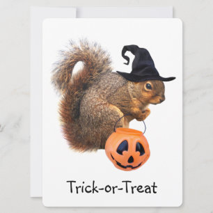 Einladung zum Trick oder Treat Eichhörnchen-Hallow