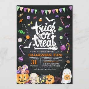Einladung zum Trick oder Treat Halloween-Party