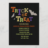 Einladung zum Trick oder Treat Halloween-Party
