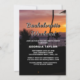 Einladung zum Tropical Sunset Bachelorette Weekend
