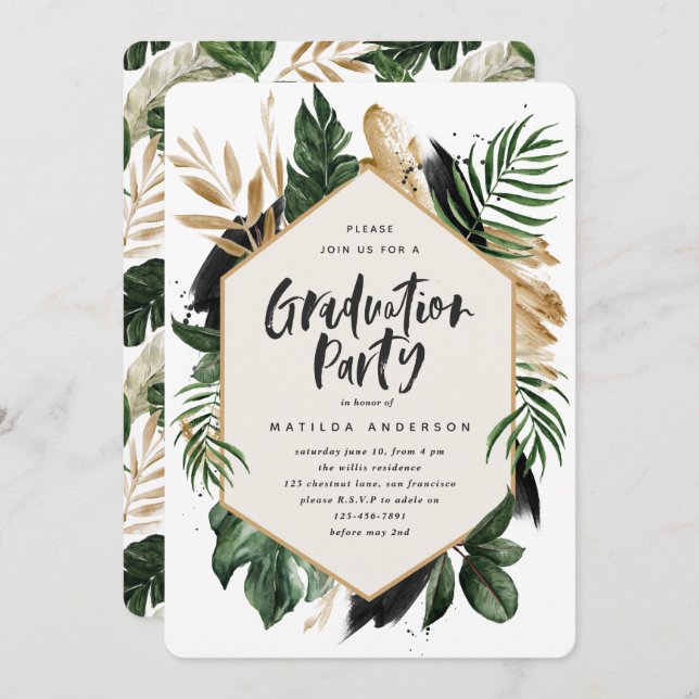 Einladung zum tropischen Abschluss (Vorne/Hinten)