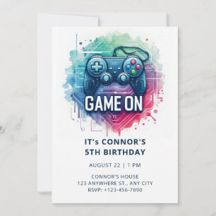 Einladung zum Videospiel Geburtstag