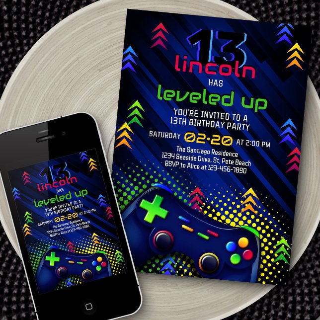 Einladung zum Videospiel Geburtstag (Von Creator hochgeladen)