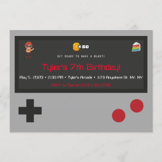 Einladung zum Videospiel Geburtstagsparty