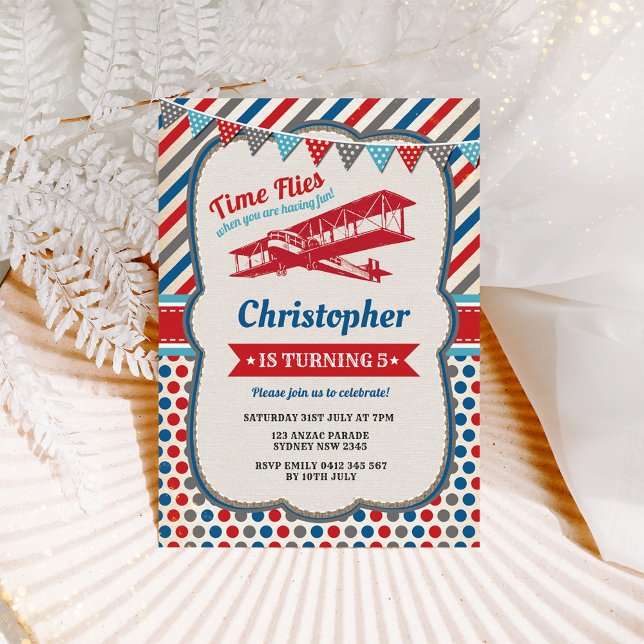 Einladung zum Vintagen Geburtstagspiloten (Von Creator hochgeladen)