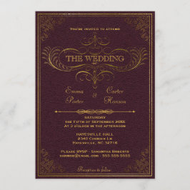 Einladung zum Vintagen Lederbuch