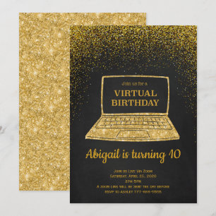 Einladung zum virtuellen Geburtstag, soziale Entfe