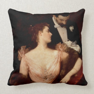 Einladung zum Waltz, 1895 (Öl auf Leinwand) Kissen