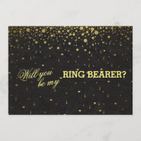 Einladung zum Wedding Gold Confetti Ring Beatter
