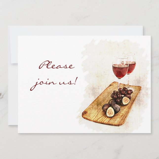 Einladung zum Weinessen (Vorderseite)