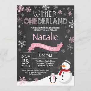 Einladung zum Winter Onederland 1. Geburtstag