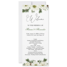 Einladung zum Winter Rose Pine Holly Wedding