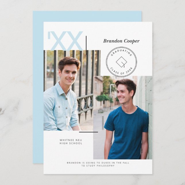 Einladung zum zeitgenössischen Cap-Abschluss (Vorne/Hinten)