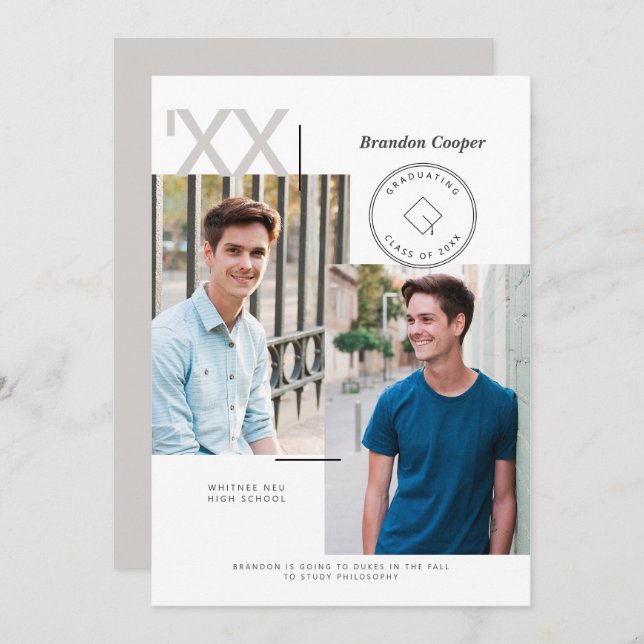 Einladung zum zeitgenössischen Cap-Abschluss (Vorne/Hinten)