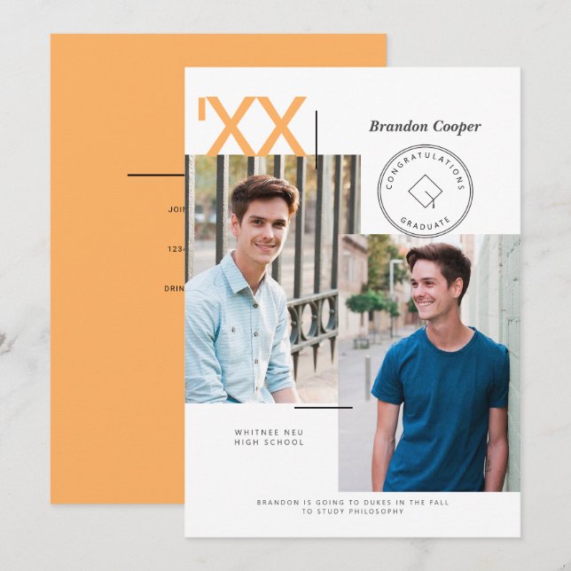 Einladung zum zeitgenössischen Cap-Abschluss (Vorne/Hinten)