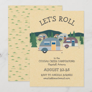 Einladung zum Zelten mit Teardrop-Anhänger Let's R