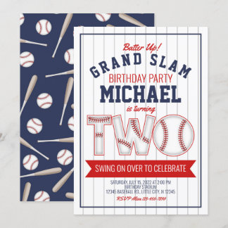 Einladung zum zweiten Baseball Geburtstag