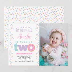 Einladung zum zweiten Geburtstag mit Foto