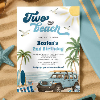 Einladung zum zweiten Geburtstag - Zwei der Strand