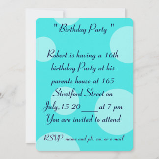 Einladung zur 16. Geburtstagskarte