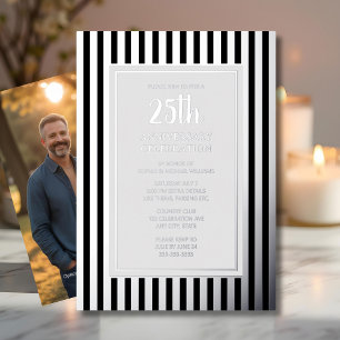 Einladung zur 25. Hochzeitstag-Feier Silberne Stre