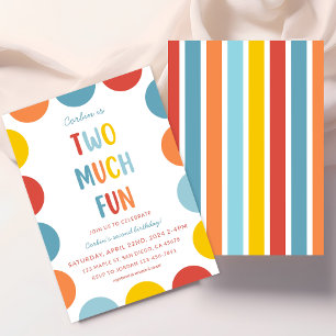 Einladung zur 2. Geburtstagsfeier "Two Much Fun"