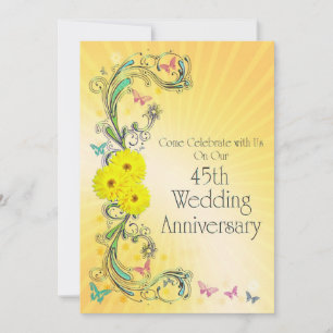 Einladung zur 45. Hochzeitsjubiläumsfeier